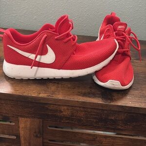Nike Red and White Running Shoes